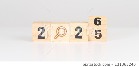 2025 year change to 2026 year block with magnifying glass icon. SEO, Search Engine Optimization, hiring , Advertising, Idea, Strategy, marketing, Keyword, Content and New Year start concepts 2025 year change to 2026 year block with magnifying glass icon. SEO, Search Engine Optimization, hiring , Advertising, Idea, Strategy, marketing, Keyword, Content and New Year start concepts 131363246
