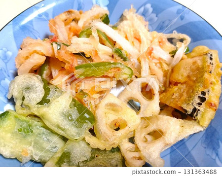 自製天婦羅（炸什錦、蓮藕、青椒、南瓜） 131363488