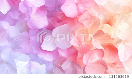 Soft Pastel Flower Petals in Beautiful Colors for Background and Design Projects 131363619