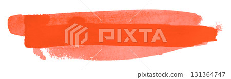 red watercolor background. Artistic hand paint. Isolated on transparent background. 131364747