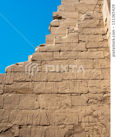 Ancient ruins of Karnak Temple in Luxor, Egypt 131365429