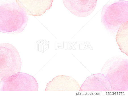 淡粉紅色水彩紋理框架,帶圓點 淡粉紅色水彩紋理框架,帶圓點 131365751