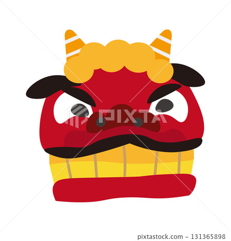 Simple lion dance vector illustration 131365898