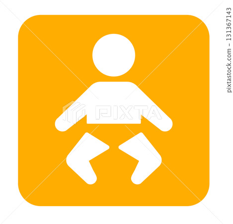 Yellow background and baby vector illustration material Yellow background and baby vector illustration material 131367143