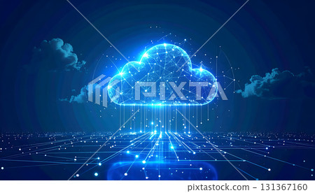 Cloud data landscape with pale blue clouds Cloud data landscape with pale blue clouds 131367160