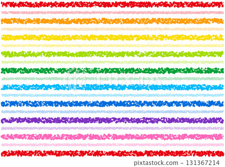 手繪蠟筆材料背景水平邊框 131367214