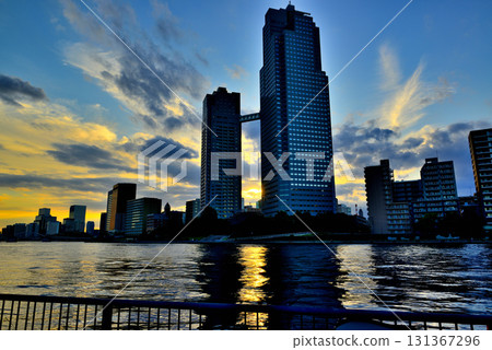 St. Luke's Gardens in the evening, bathed in orange St. Luke's Gardens in the evening, bathed in orange 131367296