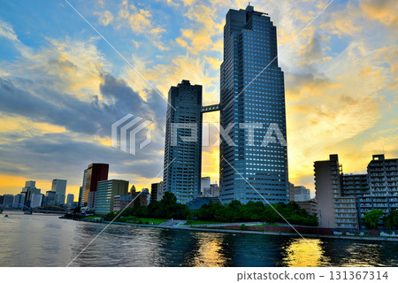 傍晚的聖路加花園，沐浴在橙色之中 131367314