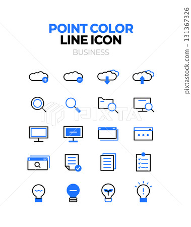Various point color line icons Various point color line icons 131367326