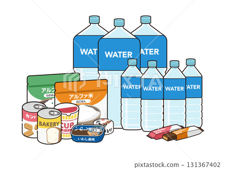 防災食品插圖 防災食品插圖 131367402