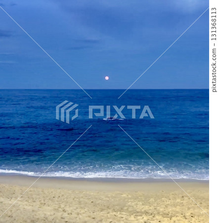 A breathtaking view of the sea with gentle waves and a serene horizon. A calming scene where the sky meets the ocean, offering peace, freedom, and endless inspiration. 131368113