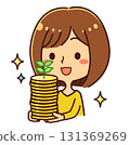 Asset management woman success illustration material 131369269