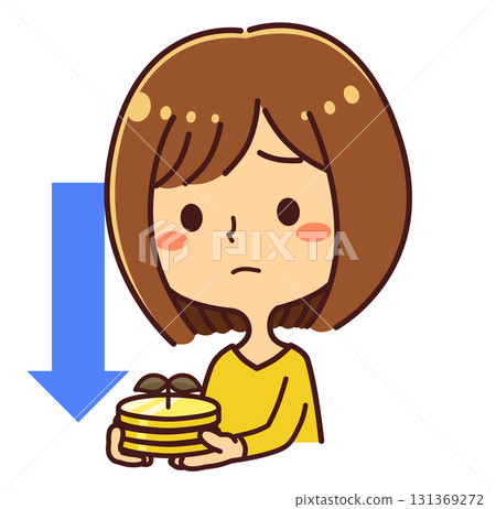 Asset management woman failure illustration material Asset management woman failure illustration material 131369272