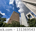Shinjuku skyscrapers, blue sky and white clouds, daytime 131369543