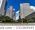 Shinjuku skyscrapers, blue sky and white clouds, daytime 131369545