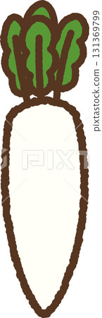 手繪單圖示插圖蔬菜蘿蔔 131369799