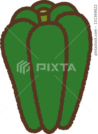 手繪單一圖示插圖蔬菜甜椒 131369822