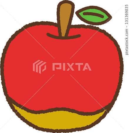 手繪單一圖示插圖水果蘋果 131369835