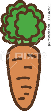 手繪單圖示插圖蔬菜胡蘿蔔 131369852