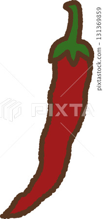 手繪單圖示插圖蔬菜辣椒 131369859
