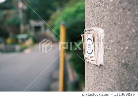 Electric pole mark Electric pole mark 131369889