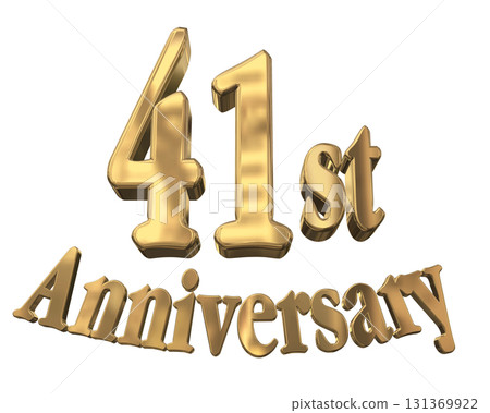 3DCG text "41st Anniversary/41st Anniversary Mark Sparkle" 3DCG text "41st Anniversary/41st Anniversary Mark Sparkle" 131369922