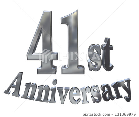 3DCG text "41st Anniversary/41st Anniversary Mark Sparkle" 131369979