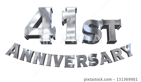 3DCG text "41st Anniversary/41st Anniversary Mark Sparkle" 131369981