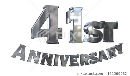 3DCG text "41st Anniversary/41st Anniversary Mark Sparkle" 131369982