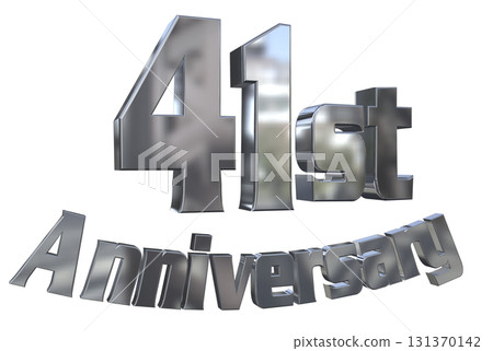 3DCG text "41st Anniversary/41st Anniversary Mark Sparkle" 3DCG text "41st Anniversary/41st Anniversary Mark Sparkle" 131370142