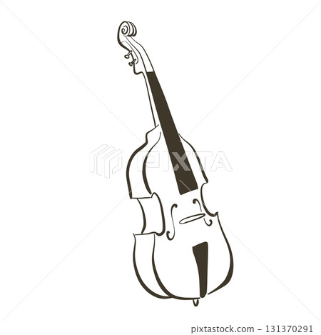 低音提琴線條圖 131370291