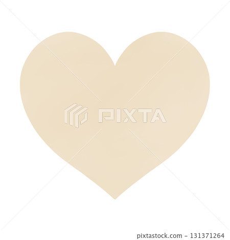 Hand-drawn heart - natural and soft off-white Hand-drawn heart - natural and soft off-white 131371264