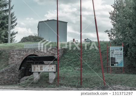 Jitrenka mining adit entrance and historical coal sign Jitrenka mining adit entrance and historical coal sign 131371297