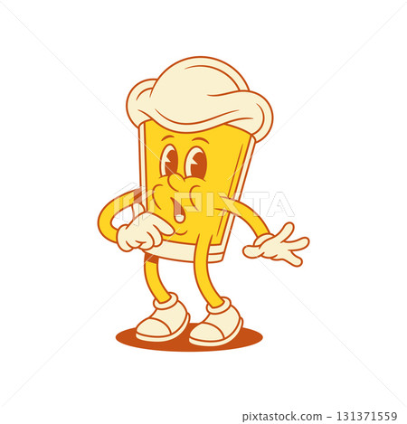 Scared beer glass cartoon character astonished mascot vector flat illustration Scared beer glass cartoon character astonished mascot vector flat illustration 131371559