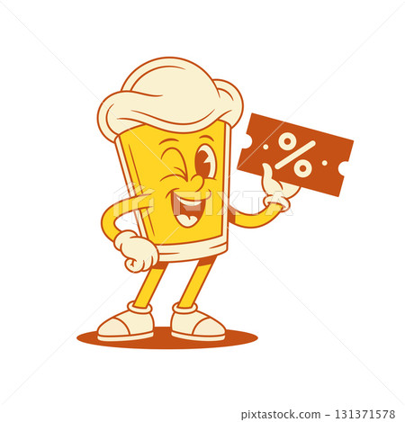Funky beer glass cartoon character shopping sale vector flat illustration Funky beer glass cartoon character shopping sale vector flat illustration 131371578