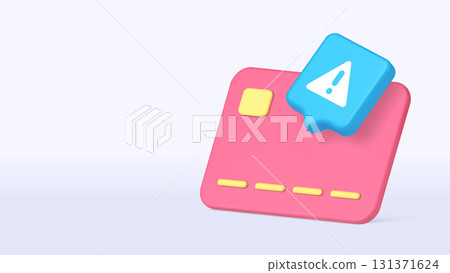 Plastic Payment Card With Warning Symbol For Risk Alert Copy Space Banner Vector Illustration Plastic Payment Card With Warning Symbol For Risk Alert Copy Space Banner Vector Illustration 131371624