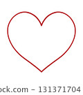 手繪心形 - 鮮豔的紅色色調，體現四季 131371704