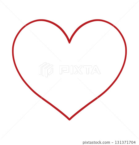 Hand-drawn heart - vibrant red tones that reflect the four seasons Hand-drawn heart - vibrant red tones that reflect the four seasons 131371704