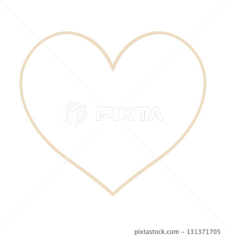 Hand-drawn heart - natural and soft off-white Hand-drawn heart - natural and soft off-white 131371705
