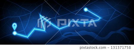 Digital gps navigation map Digital gps navigation map 131371758