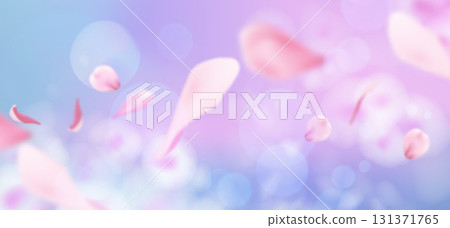 Spring sakura petals with soft bokeh effect Spring sakura petals with soft bokeh effect 131371765