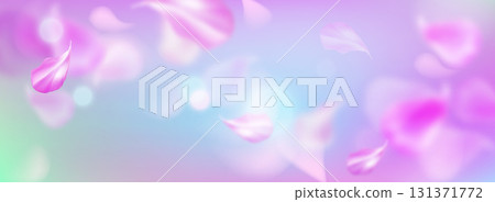 Spring sakura petals with soft bokeh effect 131371772