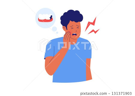 Illustration of Toothache and Dental Pain 131371903