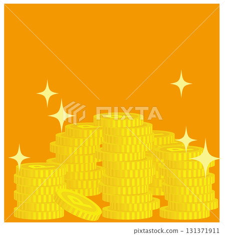 一堆閃閃發光的硬幣 一堆閃閃發光的硬幣 131371911