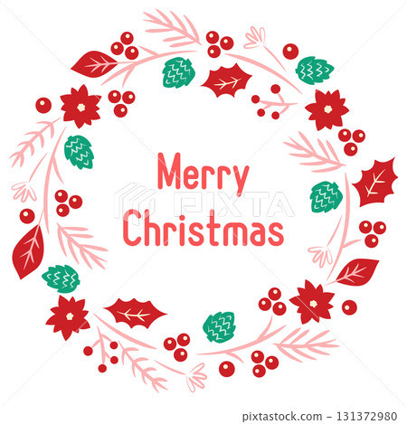 Christmas materials. Christmas wreath frame. Wreath decoration. Christmas materials. Christmas wreath frame. Wreath decoration. 131372980