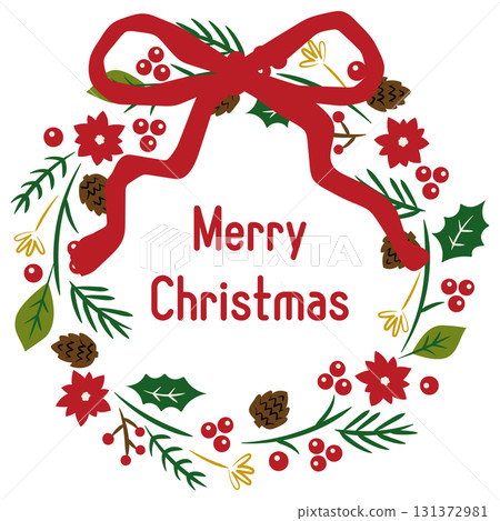 Christmas materials. Christmas wreath frame. Wreath decoration. 131372981