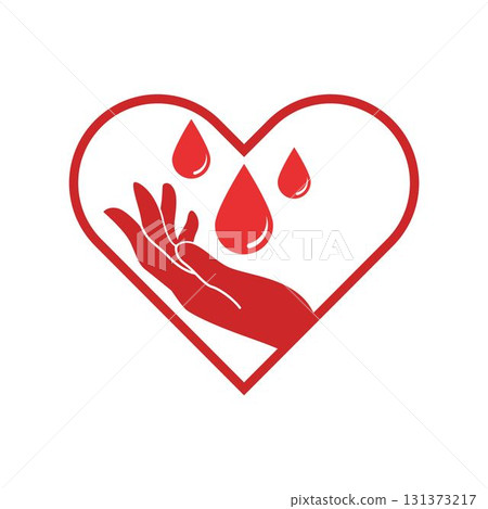 Blood donation care icon design 131373217