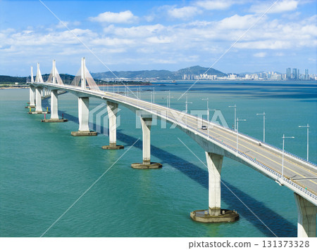 Aerial view of Kinmen Bridge in Taiwan Aerial view of Kinmen Bridge in Taiwan 131373328