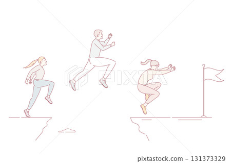 Business competition and leadership concept. Business competition and leadership concept. 131373329