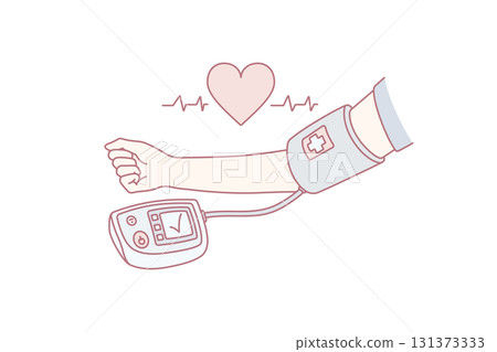 Measuring blood pressure and healthcare concept Measuring blood pressure and healthcare concept 131373333